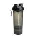 Smartshake Slim Protein Shaker Bottle With Storage 400ml to 500ml Leakproof BPA Free Small Protein Shake Bottles Smart Shaker Cup for Women + Men Gunsmoke Black (Gunsmoke Black (2%))