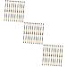 Baluue 60 Pcs Double Ended Eyeshadow Brush Makeup Brushes Make up Brushes Eye Brush for Eyeshadow 12.50X0.50X0.50CMx3pcs Goldenx3pcs