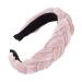 MIRRAY Rockabilly Fashion Velvet Braid Hairband Women Hair Head Hoop Sweet Girls New Trend Summer Hair Headband Pink