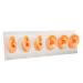 6 Pcs Silicone Ear Model Set for Hearing Aids with Acrylic Display Board - Buy Online on GoSupps.com