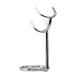 Harayaa and brush stand holder practical hanger made of iron alloy stable for salon man hairdresser birthday present at home silver