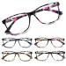 SIGVAN Ladies Reading Glasses Blue Light Blocking Spring Hinge Fashion Pattern Print Eyeglasses for Women Multicolour 2.0 x