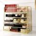 Anncus Fashion Gold Glass Desktop Makeup Organizer Makeup Powder Storage Box Lipstick Holder Perfume Organizer Eye Shadow Storage Box - (Color: Gold) - Buy Online on GoSupps.com