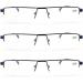 MMOWW 3 Series Pack Ultralight Reading Glasses for Men & Women | TR90 Half-frame Metal Glasses with Case - Blue 3.0X - Buy Online on GoSupps.com
