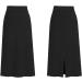Sanahy Women's Ribbed Knit Split Midi Skirt - High Waist Bodycon Pencil Skirt XXL Black - Buy Online on GoSupps.com