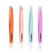 Velodios Tweezers for Women and men  Professional Precision Tweezers for Eyebrows  Pointed and Slant Tweezers for Facial Hair  Splinter and Ingrown Hair Removal  Stainless Steel Tweezers Set Multi-color