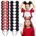 Lucky Will Fashion Mouse Ears Headband Bow Hair Band 20pcs for Adults and Children(Solid Black & Red Bow)