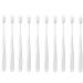 10-pack toothbrushes with soft bristles micro-nano handwear brushes with a small wave head for adults and children sensitive teeth and gums (white)