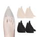 4 Pairs Toe Filler Inserts Adjustable Toe Plug Reusable Shoe Filler for Too Big Shoes for Women Men Unisex Pumps Flats Sneakers - Black + Beige