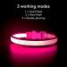 YFbrite Rechargeable LED Dog Collar - Pink Medium | Adjustable Light up Collar for Safety and Visibility at Night | Suitable for Puppy, Small, Medium, Large Dogs - Buy Online on GoSupps.com
