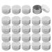 Zeoabsy 100 pieces 5ml silver empty aluminum socket aluminum round doses aluminum box with plastic lid tin cans cream cans for diy ointments candle cosmetics shaving soap
