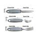 Easy Grip Extra Wide Handle Cutlery Set - Ideal Dining Aid for Elderly and Disabled with Arthritis, Parkinson's, and Tremors - Gray 3PCS - Buy Online on GoSupps.com