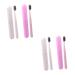 Minkissy 4 pieces toothbrush set portable toothbrush travel case for toothbrush travel toothbrush children toothbrush natural toothpaste tool for the tooth cleaning gum care toothbrush