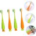 Frcolor 4-Piece Carrot Shaped Children's Toothbrush Set - Soft Contoured Bristles for Toddlers | Cute & Effective Oral Care - Buy Online on GoSupps.com