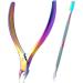 Cuticle Cutter with Cuticle Pusher 2pcs Premium Stainless Steel Cuticle Removal Tool Upgraded Sharp Edge Built-in Spring Manicure Set for Fingernails & Toenails 2Pcs Multi-color - Buy Online on GoSupps.com