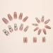 SINLOV Coffin French Camellia Flower False Nails Nude Long Medium Fake Nails Glossy Press on Nails Ballerina Acrylic Full Cover Fake Nails for Women and Girls - Buy Online on GoSupps.com
