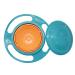 Pywee Universal Gyro Bowl Smooth 360 Degree Anti Spill Gyroscopic Bowl for Toddlers Baby Kids Blue