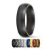 SafeRingz Silicone Wedding Ring, 6mm, Made in the USA, Men or Women, Size 4-13 Gunmetal 10