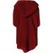 Shop Hanxiulin Women's Fleece Plush Jacket - Warm Fluffy Hooded Cardigan in 3XL Red | International Shipping Available - Buy Online on GoSupps.com