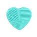 Silicone Heart-shaped Makeup Brush Cleaning Brush Heart-shaped Egg Brush Cleaning Tool Beauty Brush(Green) Cleaning Brush