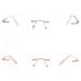 DXYXYO 2 Pack Rimless Reading Glasses Women Blue Light Blocking Metal Computer Reader Small Lightweight +3.0 Pink and Silver