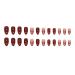 24Pcs Red Almond Press on Nails with Glitter & Sequins - Full Cover Stick on Fake Nails for Men & Women - Glossy Bling Acrylic Decoration - Buy Online on GoSupps.com