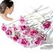 WOIWO 20 PCS Crystal Rose U-Shaped Hair Pins | Hair Accessories for Women and Girls in Pink - Buy Online on GoSupps.com