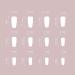 QINGGE Pink White French Tip Press on Nails - Long Coffin False Nails for Women | 24Pcs Glossy Acrylic Stick on Nails - Buy Online on GoSupps.com