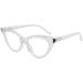 Eyekepper Reading Glasses for Women Cat-eye Style Ladies Readers Transparent 1.75 Diopters