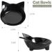 Non-Slip Cat Food Bowls Set - Stress-Relief Shallow Pet Bowls for Dogs, Cats, and Rabbits - Safe Food-Grade Material - 3 Pack (Black, Grey, White) - Buy Online on GoSupps.com
