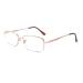 Yuluki Reading Glasses Blue Light Blocking Semi-Rimless Metal Frame Unisex,Spring Hinge Computer Readers 2.5 Anti Eyestrain +2.50 Gold
