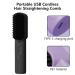 Hair Straightener Brush | Fast Heating Wireless Hot Styler for Travel & Everyday Use - Black Hair Straightening Comb - Buy Online on GoSupps.com