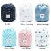 Xiangate Barrel Shaped Cosmetic Bag for Travel | Stylish White Flamingo Make-up & Brush Storage | Hangable Cultural Bags with Cord - Buy Online on GoSupps.com