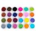 Fashion Gallery 24 Colors Glitter Powder Dark Glitter Powder Nail Art Glitter Dust Set