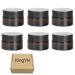 Kingyh 6 pieces 5ml cream can empty amber glass bottle bottle empty containable container brown glass container with lid and liner transparent cremes for cosmetics creams lotions essential oils powder