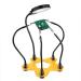 Magnifier Adjustable Magnifier Loupe Lamp Illuminated Led Third Hand Magnifying Glass with Light and Stand Hands Free with Auxiliary Clips and Soldering Iron Stand for Repairing/in