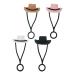 Luojuny straw-tip set food-safe cover 1/4 pieces cowboyhut-silicone reusable dustproof 30/40 ounces tumbler plugs topper protective cup multi-colored