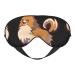 Cartoon Pomeranian Dog Print Unisex Sleep Eye Mask Soft Comfort Eye Shade Cover for Travel/Yoga/Shift Work