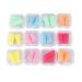 NUOLUX 12 Boxes Anti-Noise Foam Earplugs Soft Quiet Sleeping Ear Plugs for Study Sleeping Working Travel Snoring (Assorted Color)