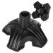 Tovmekdjn Non-Slip Four-Base Cane Tip Self-Standing Four-Base for Cane Four-Legged Cane Foot Cover 2 PCS