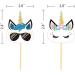 Unicorn Cupcake Toppers Cake Decoration for Unicorn Themed Kid's Birthday Party Decoration Food Picks - Set of 24 - Buy Online on GoSupps.com