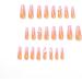 JUSTOTRY 24 Pcs Long Pink French Press on Nails with Flower Designs - Acrylic Coffin False Nails for Women - Nail Art FPO - Buy Online on GoSupps.com