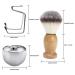 Wskderliner 3 in 1 Shaving Brush Set - Stainless Steel Shaving Bowl, Stand & Brush Holder - Perfect Gift for Men - Yellow - Buy Online on GoSupps.com