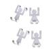 Alipis 8 pcs Cabinets Creative Door Hanging Cloth Back Hooks Storage Bag Humanoid mediumx2pcs Silverx2pcs