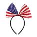 hgnxa 4th July Hair Hoop Headwear for Independence Day Headband American Flags Head Boppers American Theme Independence Day Flag Bow Style