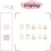 24Pcs Short Square French Tips Glitter Fake Nails | Elegant Designs | Reusable Stick-On Nails for Women and Girls - Buy Online on GoSupps.com