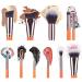 15 pc Makeup Brush Set - Multifunctional Portable Tool for Face & Eye Makeup - Pink - Quality International Shipping - Buy Online on GoSupps.com