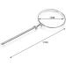Magnifying Glass 20 Times HD Reading Identification Handheld Portable Copper Handle Made in China - Buy Online on GoSupps.com