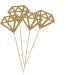 100 Pcs Diamond Cake Topper Diamond Dessert Picks Glitter Wedding Cupcake Picks Diamond Shape Cupcakes Birthday Gold Decor Glitter Cupcake Toppers Insert Card Cup Goldenx2pcs mediumx2pcs - Buy Online on GoSupps.com