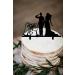 Funny Military Wedding Cake Topper Officer Uniform Soldier Groom & Bride Cake Topper Black Silhouette Mr and Mrs Cake Topper - Buy Online on GoSupps.com